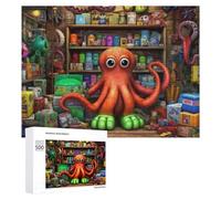 500 PCS Rompecabezas para Adolescentes Octopus in A Colorful Toy Shop Rompecabezas para Adultos Juegos Familiares Regalo De Cumpleaños Diversión En Casa Actividades, 500 PCS