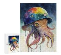 500 PCS Rompecabezas para Adolescentes Octopus in Watercolor Rompecabezas para Adultos Juegos Familiares Mejora La Memoria Regalos para Amigos Y Familiares 500 PCS