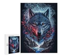 500 PCS Rompecabezas para Adolescentes Painted Wolf Artwork Rompecabezas para Adolescentes Juegos Divertidos Análisis Y Lógica Cumpleaños 500 PCS