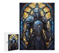 500 PCS Rompecabezas para Adolescentes Paladin Stained Glass Rompecabezas para Adolescentes Juegos Divertidos Análisis Y Lógica Cumpleaños 500 PCS