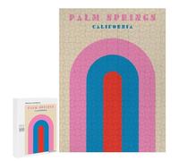 500 PCS Rompecabezas para Adolescentes Palm Springs California Retro Art Rompecabezas para Adolescentes para Mejorar La Memoria Cada Pieza Es Única - Regalos Y Cumpleaños Únicos 500 PCS