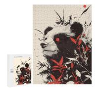 500 PCS Rompecabezas para Adolescentes Panda Bear Red Eyes Rompecabezas para Adultos Juegos Familiares Mejora La Memoria Regalos para Amigos Y Familiares 500 PCS