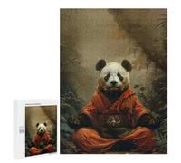 500 PCS Rompecabezas para Adolescentes Panda Monk Mystic Meditate Rompecabezas para Adultos Juegos Familiares Mejora La Memoria Regalos para Amigos Y Familiares 500 PCS