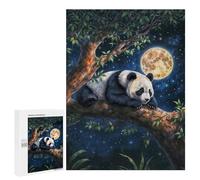 500 PCS Rompecabezas para Adolescentes Panda Under Moonlight Rompecabezas para Adolescentes Juegos Divertidos Análisis Y Lógica Cumpleaños 500 PCS