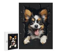 500 PCS Rompecabezas para Adolescentes Papillon Dog Rompecabezas para Adultos Juego Práctico Montaje De Patrones Cumpleaños Y Navidad 500 PCS