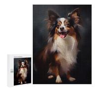 500 PCS Rompecabezas para Adolescentes Papillon Dog Rompecabezas para Adultos Juegos Familiares Desafío Difícil Ayuda A Ejercitar El Cerebro 500 PCS