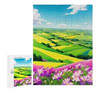 500 PCS Rompecabezas para Adolescentes Pastoral Fields of Color Rompecabezas para Adultos Juego De Ingenio Regalos para Mujeres Cumpleaños Y Navidad 500 PCS
