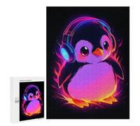 500 PCS Rompecabezas para Adolescentes Penguin Music Passion Rompecabezas para Adultos Juegos Relajantes Mejora La Memoria Interacción Entre Padres E Hijos 500 PCS
