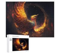 500 PCS Rompecabezas para Adolescentes Phoenix Rising A Mythical Firebird Artwork Rompecabezas para Adultos Juegos Familiares Regalo De Cumpleaños Diversión En Casa Actividades, 500 PCS