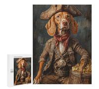 500 PCS Rompecabezas para Adolescentes Pirate Dog Treasure Chest-114 Rompecabezas para Adultos Análisis Y Lógica Cada Pieza Es Única - Juegos De Ingenio para La Familia 500 PCS