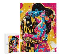 500 PCS Rompecabezas para Adolescentes Pop Art Vision of The Kiss Rompecabezas para Adultos Juego Práctico Difícil Interacción Entre Padres E Hijos 500 PCS