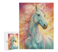 500 PCS Rompecabezas para Adolescentes Powerful Wild Horse Rompecabezas para Adultos Rompecabezas Difícil Difícil Desafiante De Completar Juego Desafiante Juguetes 500 PCS