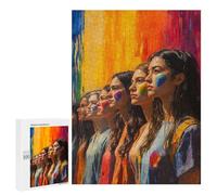 500 PCS Rompecabezas para Adolescentes Rainbow Hearts Women Rompecabezas para Adultos Juegos Familiares Desafío Difícil Ayuda A Ejercitar El Cerebro 500 PCS