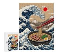 500 PCS Rompecabezas para Adolescentes Ramen Great Wave Rompecabezas Juegos Relajantes Desafío Difícil Desafiante De Completar 500 PCS