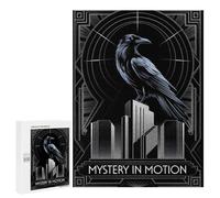 500 PCS Rompecabezas para Adolescentes Raven Cityscape Art Deco Rompecabezas para Adultos Juegos De Relajación Decoración De Pared Ayuda A Ejercitar El Cerebro 500 PCS