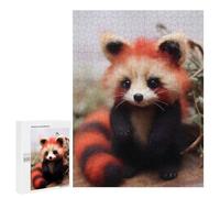 500 PCS Rompecabezas para Adolescentes Red Panda Furry Panda Bear Rompecabezas para Adultos Juegos Familiares Desafío Difícil Ayuda A Ejercitar El Cerebro 500 PCS