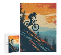 500 PCS Rompecabezas para Adolescentes Retro Mountainbike Rompecabezas para Adultos Juego Práctico Difícil Interacción Entre Padres E Hijos 500 PCS