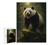 500 PCS Rompecabezas para Adolescentes Roaring Panda in Jungle Rompecabezas para Adultos Juego Práctico Difícil Difícil Único Cumpleaños Y Regalos 500 PCS