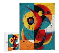 500 PCS Rompecabezas Para Adolescentes Rompecabezas Celestial Mechanics - Modern Cosmic Geometry in Cyan, Gold, And Vermillion Rompecabezas Para Adultos Juegos Relajantes Mejoran La Memoria Para Cumpl