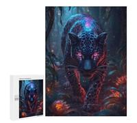 500 PCS Rompecabezas para Adolescentes Rompecabezas Cosmic Jaguar in The Jungle Rompecabezas para Adultos Juegos Relajantes Mejoran La Memoria para Cumpleaños, Navidad 500 PCS