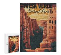 500 PCS Rompecabezas para Adolescentes Rompecabezas Mesa Verde National Park Juego Práctico De Rompecabezas para Mejorar La Memoria para Cumpleaños, Navidad 500 PCS