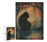 500 PCS Rompecabezas para Adolescentes Rompecabezas Pensive Gorilla Rompecabezas para Adultos Juegos Relajantes Mejoran La Memoria para Cumpleaños, Navidad 500 PCS