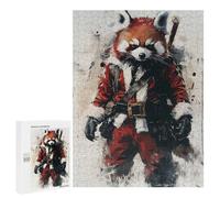 500 PCS Rompecabezas para Adolescentes Rompecabezas Red Panda Santa Claus Rompecabezas para Adultos Juegos Relajantes Mejoran La Memoria para Cumpleaños, Navidad 500 PCS