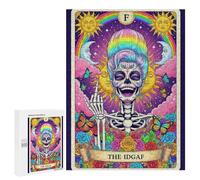 500 PCS Rompecabezas para Adolescentes Rompecabezas The Idgaf Tarot Card Illustration Rompecabezas para Adultos Juegos Relajantes Mejoran La Memoria para Cumpleaños, Navidad 500 PCS