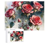 500 PCS Rompecabezas para Adolescentes Roses in Full Bloom Rompecabezas para Adultos Juguetes Antiestrés Regalo De Cumpleaños Regalo De Cumpleaños, Regalos, 500 PCS