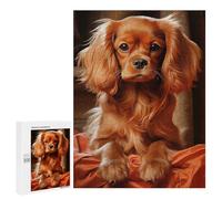 500 PCS Rompecabezas para Adolescentes Ruby Cavalier King Charles Spaniel Juegos Familiares De Rompecabezas para Adultos Que Mejoran La Memoria Ayudan A Ejercitar El Cerebro 500 PCS