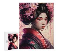 500 PCS Rompecabezas para Adolescentes Sakura Geisha Rompecabezas para Adultos Juegos Divertidos Regalo De Cumpleaños Cumpleaños Y Navidad 500 PCS