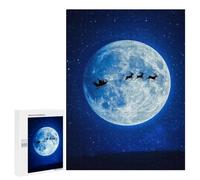 500 PCS Rompecabezas para Adolescentes Santas Sleigh on Christmas Eve Rompecabezas para Adultos Juguetes Antiestrés Desafío Difícil Cumpleaños