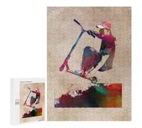 500 PCS Rompecabezas para Adolescentes Scooter Sport Art Rompecabezas para Adultos Juegos Familiares Mejora La Memoria Regalos para Amigos Y Familiares 500 PCS