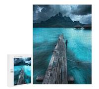500 PCS Rompecabezas para Adolescentes Serene Bora Bora Retreat Rompecabezas para Adultos Juegos Familiares Desafío Difícil Ayuda A Ejercitar El Cerebro 500 PCS