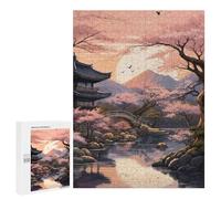 500 PCS Rompecabezas para Adolescentes Serenity in Sakura Blossom Rompecabezas Juegos Relajantes Desafío Difícil Desafiante De Completar 500 PCS