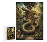 500 PCS Rompecabezas para Adolescentes Serpent Tree Guardian in Eden Garden Rompecabezas para Adultos Juegos De Relajación Decoración De Pared Ayuda A Ejercitar El Cerebro 500 PCS