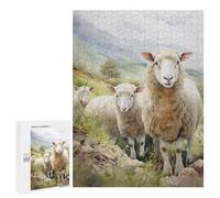 500 PCS Rompecabezas para Adolescentes Sheep Watercolor Rompecabezas para Adultos Juguetes Antiestrés Desafío Difícil Cumpleaños
