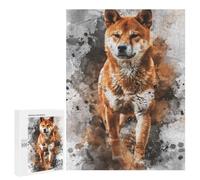 500 PCS Rompecabezas para Adolescentes Shiba Inu Watercolor Art Rompecabezas para Adultos Juguetes Antiestrés Desafío Difícil Cumpleaños
