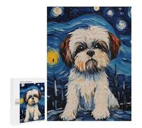 500 PCS Rompecabezas para Adolescentes Shih Tzu Wall Art Rompecabezas para Adultos Juegos Relajantes Mejora La Memoria Interacción Entre Padres E Hijos 500 PCS