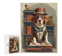 500 PCS Rompecabezas para Adolescentes Smart Brittany Spaniel Dog Rompecabezas para Adultos Juegos Relajantes Mejora La Memoria Interacción Entre Padres E Hijos 500 PCS