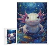 500 PCS Rompecabezas para Adolescentes Smiling Axolotl in Water Rompecabezas para Adolescentes Juegos Divertidos Análisis Y Lógica Cumpleaños 500 PCS