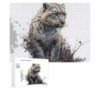 500 PCS Rompecabezas para Adolescentes Snow Leopard Majestic Guardian of The Mountains Rompecabezas para Adultos Juguetes Antiestrés Regalo De Cumpleaños Regalo De Cumpleaños, Regalos, 500 PCS
