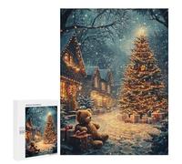 500 PCS Rompecabezas para Adolescentes Snowy Christmas Eve Rompecabezas para Adultos Juguetes Antiestrés Desafío Difícil Cumpleaños