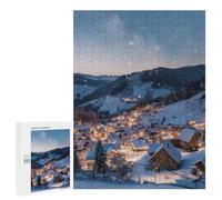500 PCS Rompecabezas para Adolescentes Snowy Winter Village Rompecabezas para Adultos Juegos Familiares Desafío Difícil Ayuda A Ejercitar El Cerebro 500 PCS