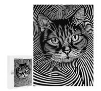 500 PCS Rompecabezas para Adolescentes Spiral Cat Face Rompecabezas para Adultos Juguetes Antiestrés Desafío Difícil Cumpleaños