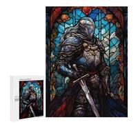 500 PCS Rompecabezas para Adolescentes Stained Glass Paladin Rompecabezas para Adultos Juego Práctico Difícil Interacción Entre Padres E Hijos 500 PCS