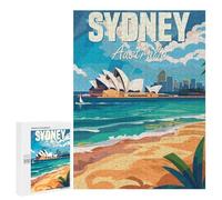 500 PCS Rompecabezas para Adolescentes Sydney Australia Rompecabezas para Adultos Juegos De Relajación Decoración De Pared Ayuda A Ejercitar El Cerebro 500 PCS