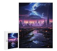 500 PCS Rompecabezas para Adolescentes Synthetic City Realm Juegos Familiares De Rompecabezas para Adultos Que Mejoran La Memoria Ayudan A Ejercitar El Cerebro 500 PCS