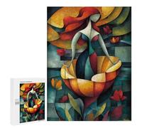 500 PCS Rompecabezas Para Adolescentes The Birth of Venus - Cubist Minimalist Vision - Vibrant Masterpiece Inspired by Sandro Botticelli Rompecabezas Para Adultos Juegos Divertidos Regalo De Cumpleaño