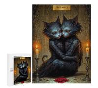 500 PCS Rompecabezas para Adolescentes The Lovers - Cat Tarot Card Rompecabezas Juegos Relajantes Desafío Difícil Desafiante De Completar 500 PCS